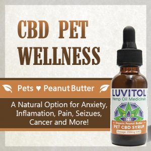 Luvitol CBD Pet Tincture - Organic Peanut Butter